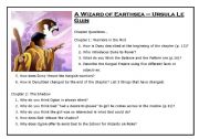 English worksheet: Chapter questions for Wizard of EarthSea