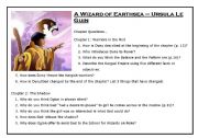 English Worksheet: Chapter questions for Wizard of EarthSea