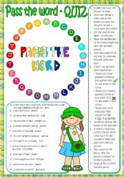 English Worksheet: Pass the word - quiz 