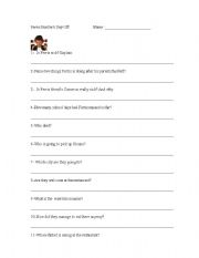 English Worksheet: Ferris Buellers Day Off