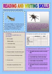 English Worksheet: Reading and writing skills