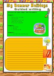 English Worksheet: My summer holidays - 2