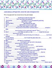 English Worksheet: PAST SIMPLE: AFFIRMATIVE, NEGATIVE AND INTERROGATIVE