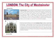 English Worksheet: LONDON: The City of Westminster