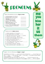 English Worksheet: PRONOUNS AND DEMONSTRATIVES