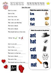 English Worksheet: first reading(part1)