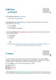 English Worksheet: Punctuation rules