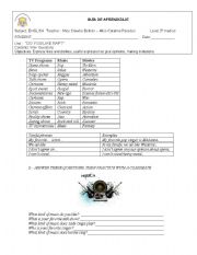 English Worksheet: Handout
