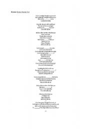 English worksheet: Beyonce songs