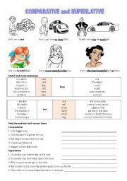 English Worksheet: Comparative and Superlative