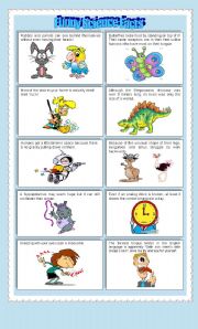 English Worksheet: Science Facts for kids