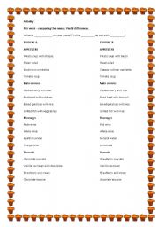 English Worksheet: Menu / restaurant