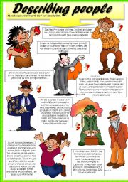 English Worksheet: DESCRIBING PEOPLE