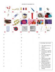 English Worksheet: Sewing Vocabulary