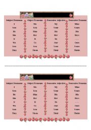 Pronouns / Possessive Adjectives