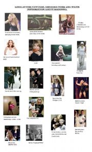 English Worksheet: Madonnas daily life