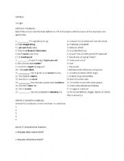 English Worksheet: Twilight Movie workheet