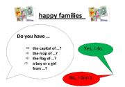 English worksheet: speaking aid: English speaking countries (game- happy families) 