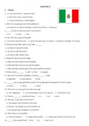 English worksheet: Exam for superkids 5 or Grade 4 or 5 