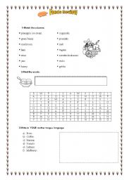 English worksheet: Challenge FOODS