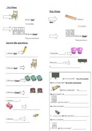 English Worksheet: Demostratives