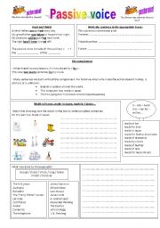 English Worksheet: passive voice