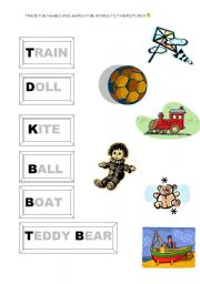 English worksheet: toys