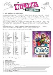 English Worksheet: The Wizards of Waverly Place