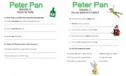 English worksheet: PETER PAN CHAPTERS 10 AND 11