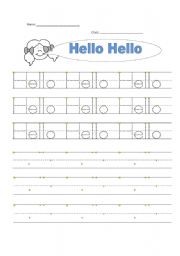English worksheet: Hello Hello