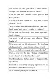 English Worksheet: Gender Interview