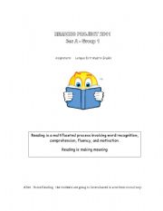 English Worksheet: Reading project