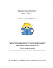 English worksheet: Reading project