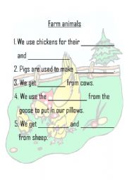 English worksheet: Farm animals