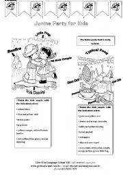 English Worksheet: Junine Party for Kids