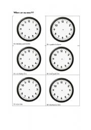 English Worksheet: hours