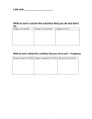 English worksheet: frequency