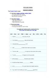 English Worksheet: english verbs: present simple