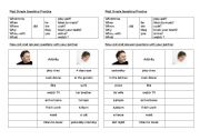 English Worksheet: Past Simple Pairs Gapfill Speaking Practice 