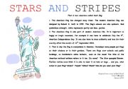 English Worksheet: the American flag