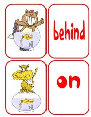 English Worksheet: PREPOSITIONS- CARDS 2/2