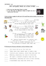 English Worksheet: AN ENGLISH MAN IN NEW YORK