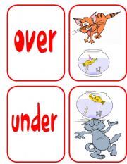 English Worksheet: PREPOSITIONS- CARDS 1/2