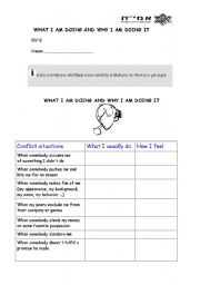 English worksheet: Anger management