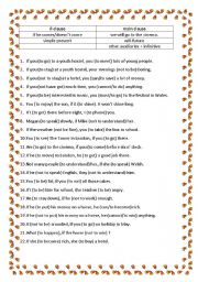 English Worksheet: If-Clauses