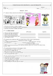 English Worksheet: Future Tense