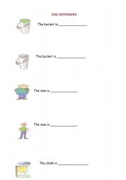 English worksheet: Opposites