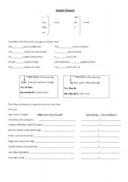 English Worksheet: Present Simple Excellent explanation and practice 