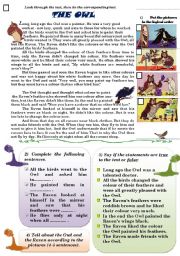 English Worksheet: The Owl