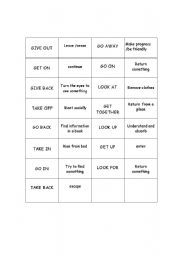 English Worksheet: group game